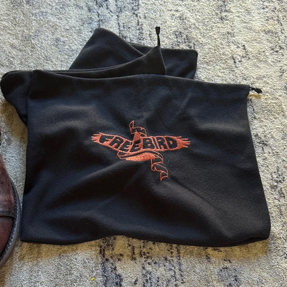 Freebird Burgundy Black Leather Strappy Boots - Picture 7 of 7